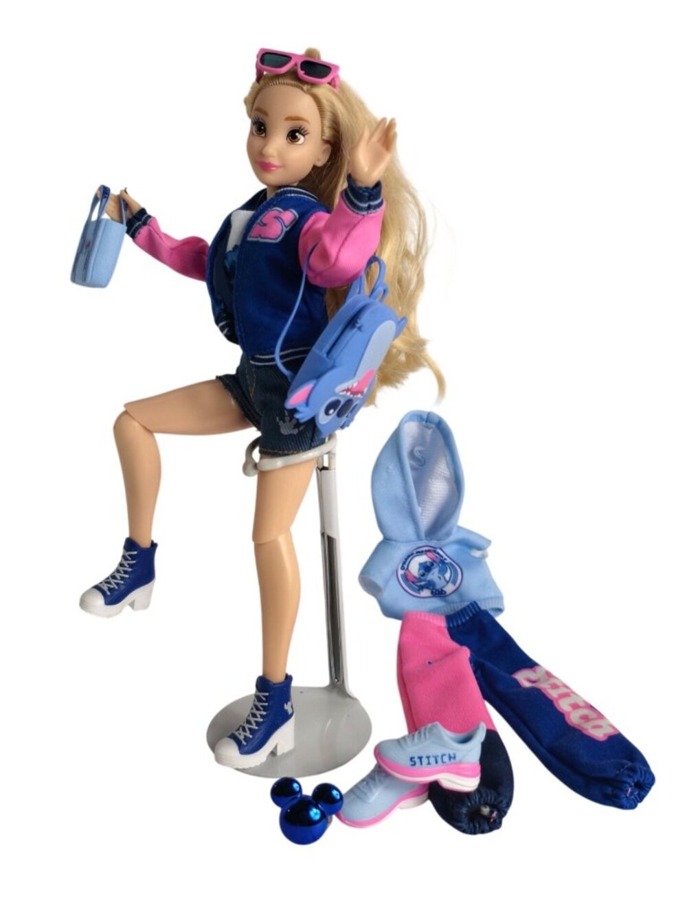 Disney ily 4EVER Stitch-Themed Doll 11" Blond Hair Outfit Backpack Shoes & More